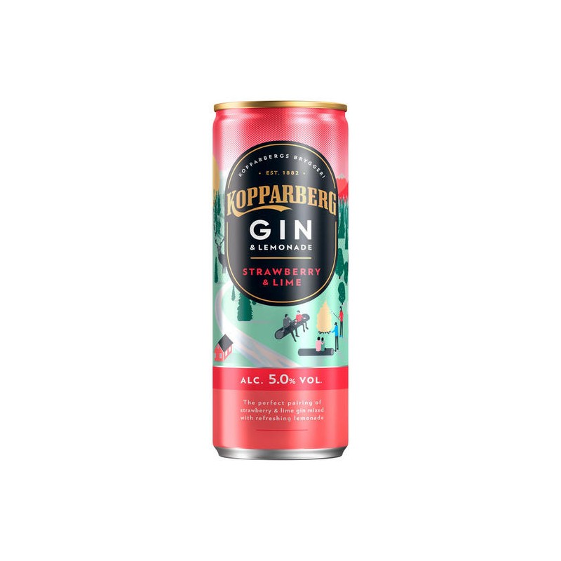 Gin Fresa y Lima Kopparberg Lata 250ml