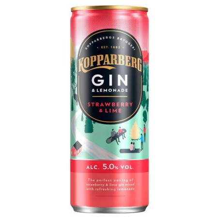 Kopparberg Gin Strawberry & Lime Can 250ml