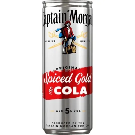 Captain Morgan Spiced Gold & Cola Can 250ml